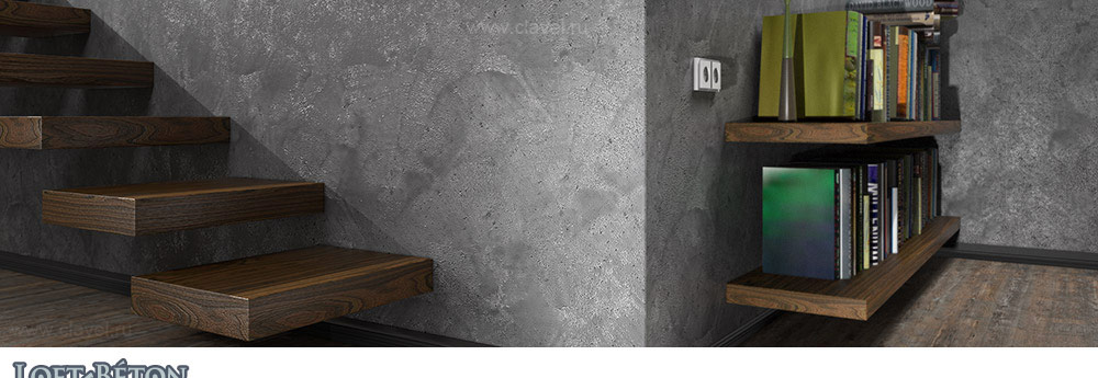 Loft-Beton - декоративная штукатурка, имитирующая различные фактуры арт-бетона Loft-Beton - декоративная штукатурка, имитирующая различные фактуры арт-бетона