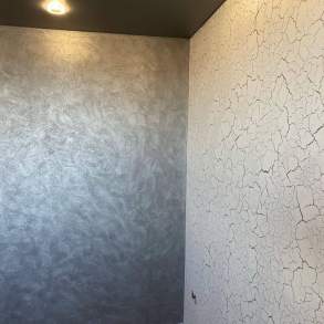 Metaline Silver Cracelado Оформление стен в квартирe Работа - @balabae